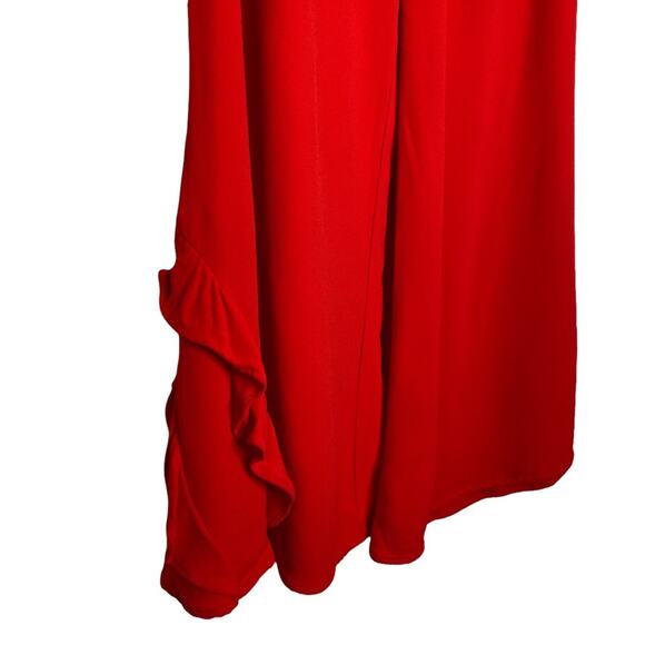 Revolve Alexis High Rise Red Cropped Wide Leg Pants Minimalist Contemporary - Picture 5 of 10